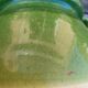 Mediterranean pot in green half-glazed terracotta.
