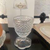 Antique pressed molded glass egg cup