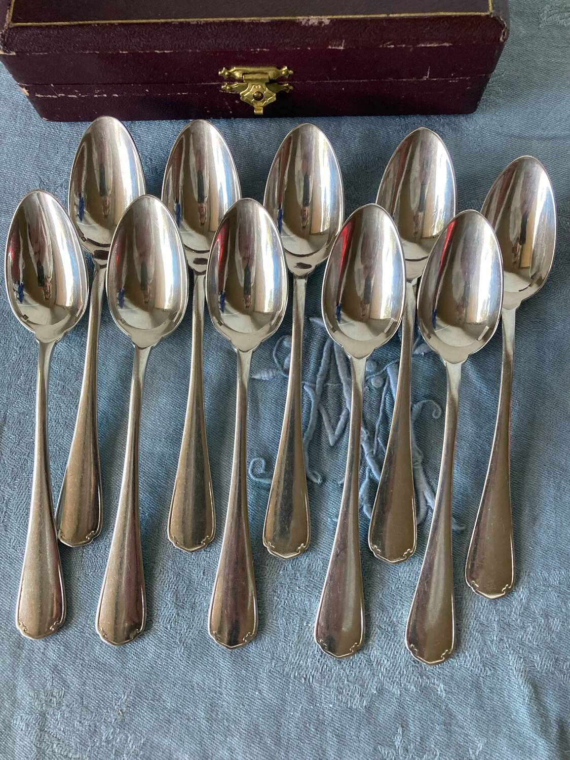 Christofle small spoons, Japan pattern