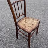 Paire de chaises bistrot cannées