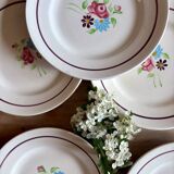 Set of 6 vintage dinner plates, Macon de Nidervillier model