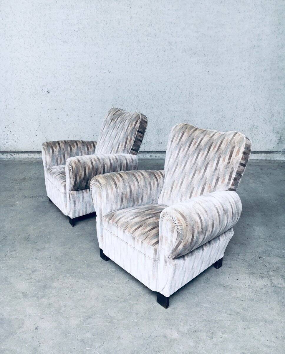 Set of Art Deco armchairs, Belgium, 1940s