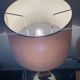Pair of vintage terracota ceramic column lamps