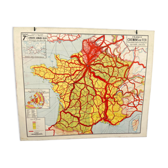 MAP 7 - FRANCE RAILWAYS - VIDAL- LABLACHE