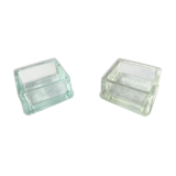 Pair of glass brick Lumax vintage design 60 Le corbustier