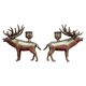 Pair of candle holders in the shape of a deer Mid Century Modern
