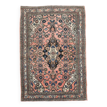 Tapis persan bleu marine pêche 5x7, 142x209 cm