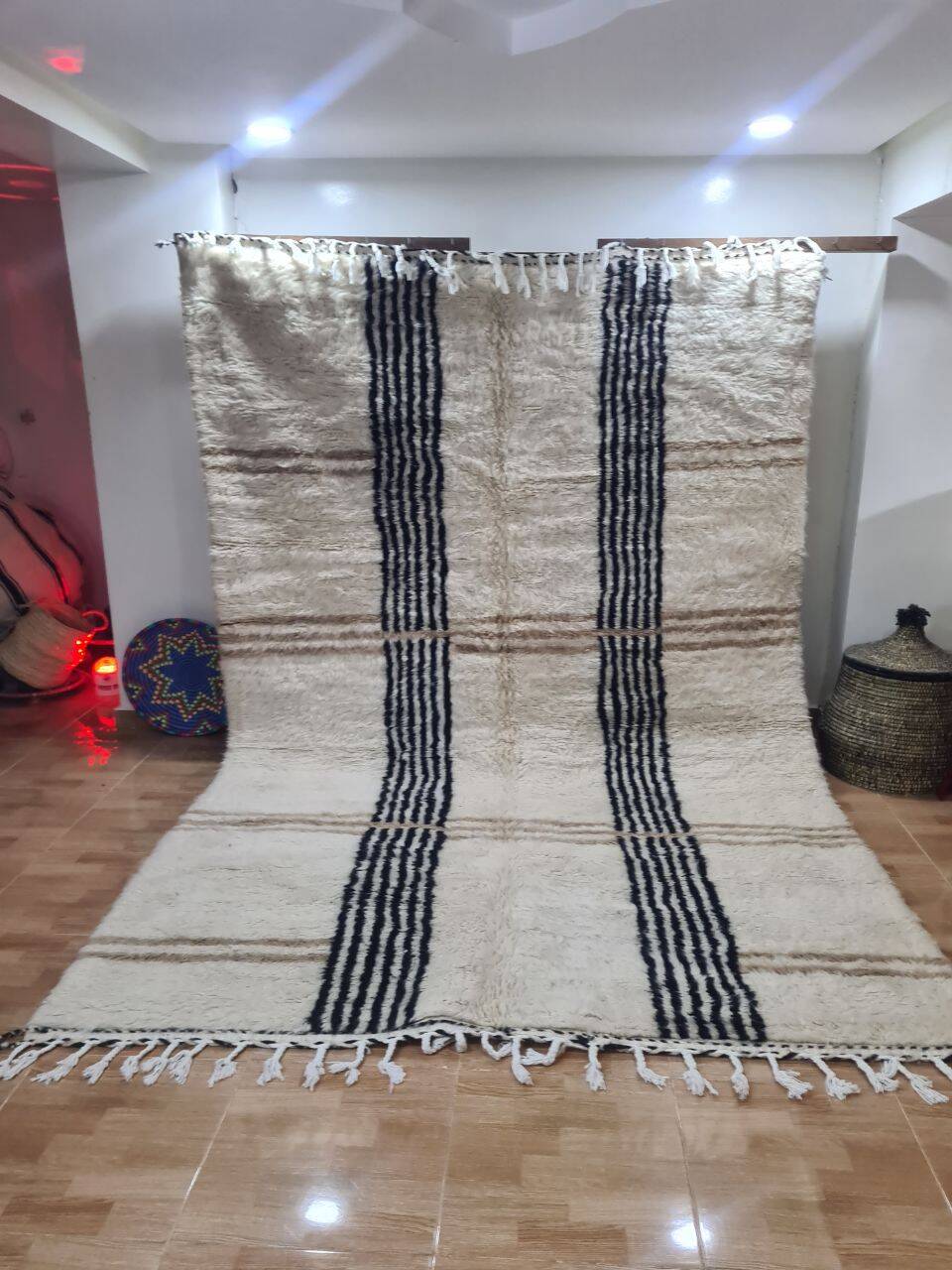 Handmade wool Berber rug 300X200 cm