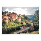 “Sun over the City” – beautiful oil on canvas by the painter Marius Sarrouy