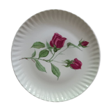 Assiettes plates porcelaine de limoges décor rose candé