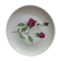 Limoges porcelain flat plates with candé pink decor