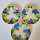 3 plates Sarreguemines in slip