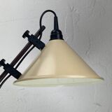 Brown metal "modernist" architectural desk lamp, Dutch 1970s