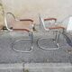 Paire de fauteuils vintage chrome