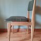 Green boucle Scandinavian chairs