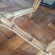 Table d'appoint vintage en rotin et bambou