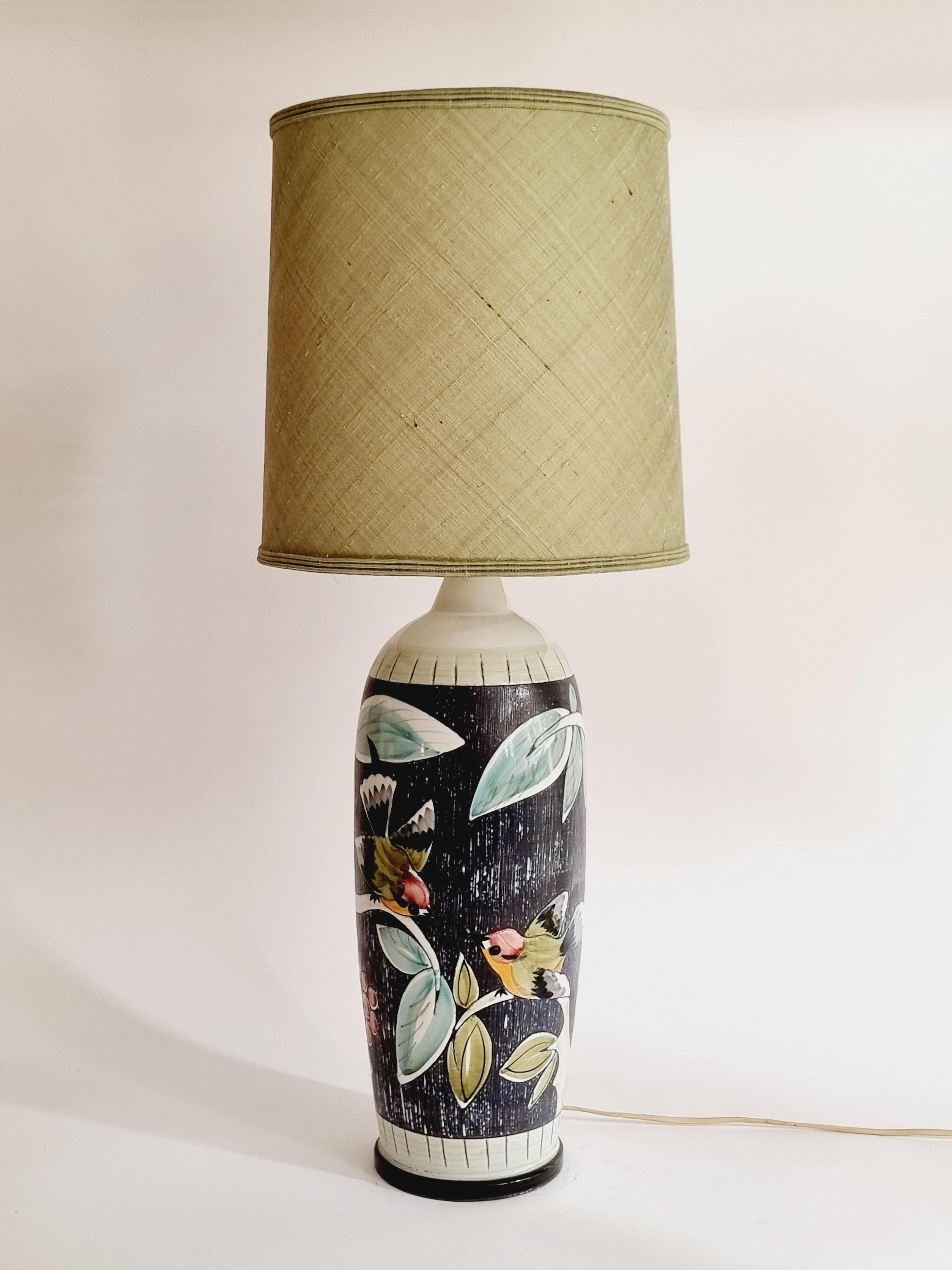 NILA table lamp in ceramic, handmade in Sweden, mid-1900s.