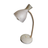 Hammered gray cocotte desk lamp, vintage French, 1940s