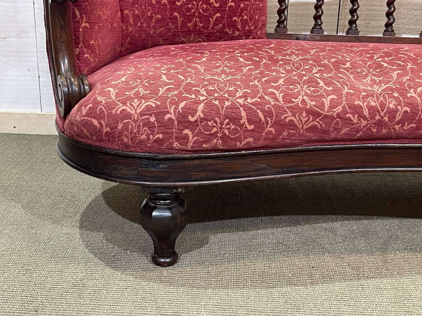 19th century English mahogany bench