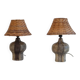 Paire de lampes en grés scarifié de Christian Pradier