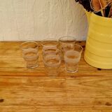 Set of 5 vintage granite glasses