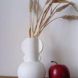 vase blanc design à double anses