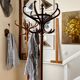 Light wooden parrot coat holder 6 patères