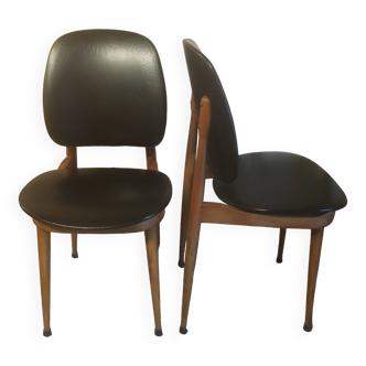 Paire de chaises Pegase par Baumann 1960