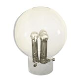 Glass and metal lamp Maison Sciolari 1970