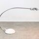 Vintage arc table lamp in white and chrome from meblo, 1980s