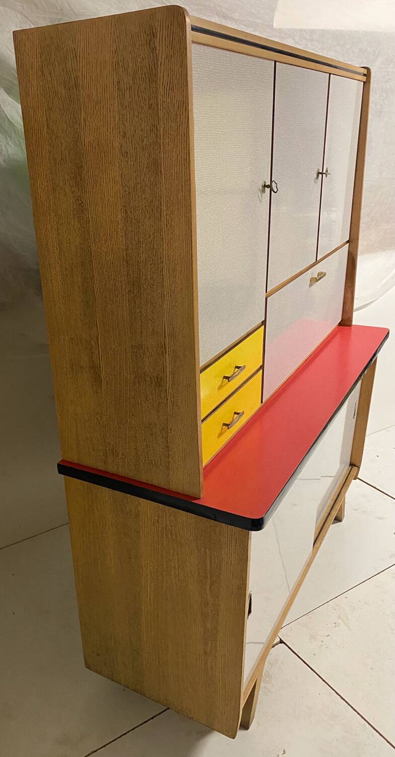 Vintage kitchen buffet with compass legs