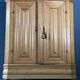 Large Frankfurt Wave Cabinet, Pine Wood, 18th Century