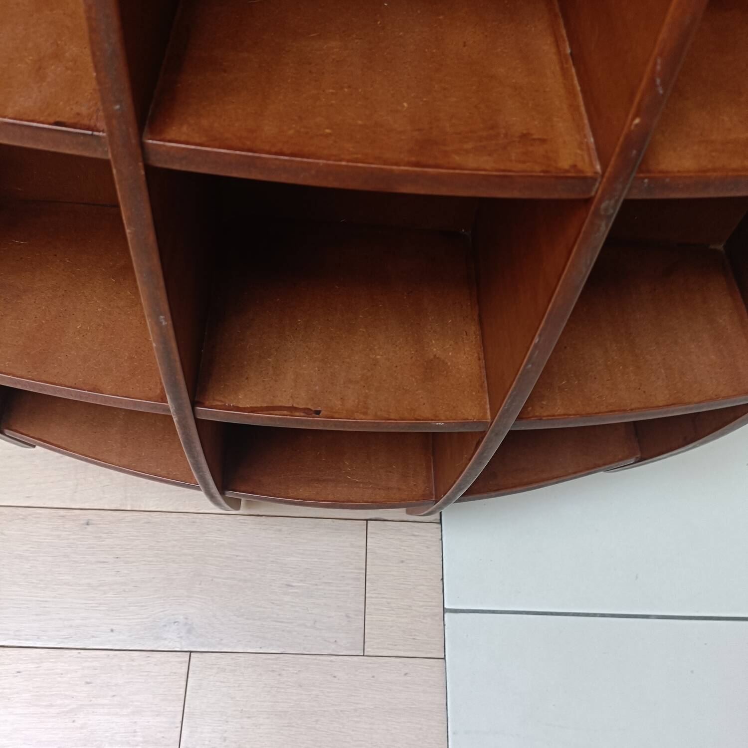 Vintage half-moon shelf