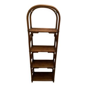 Étagère sur pieds en - rotin