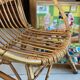 Fauteuil coquille rotin enfant