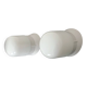 Pair of white oblique wall lights by Arno. 60s