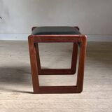 Scandinavian teak ottoman stool