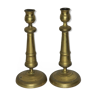 Brass candle holders (the pair)