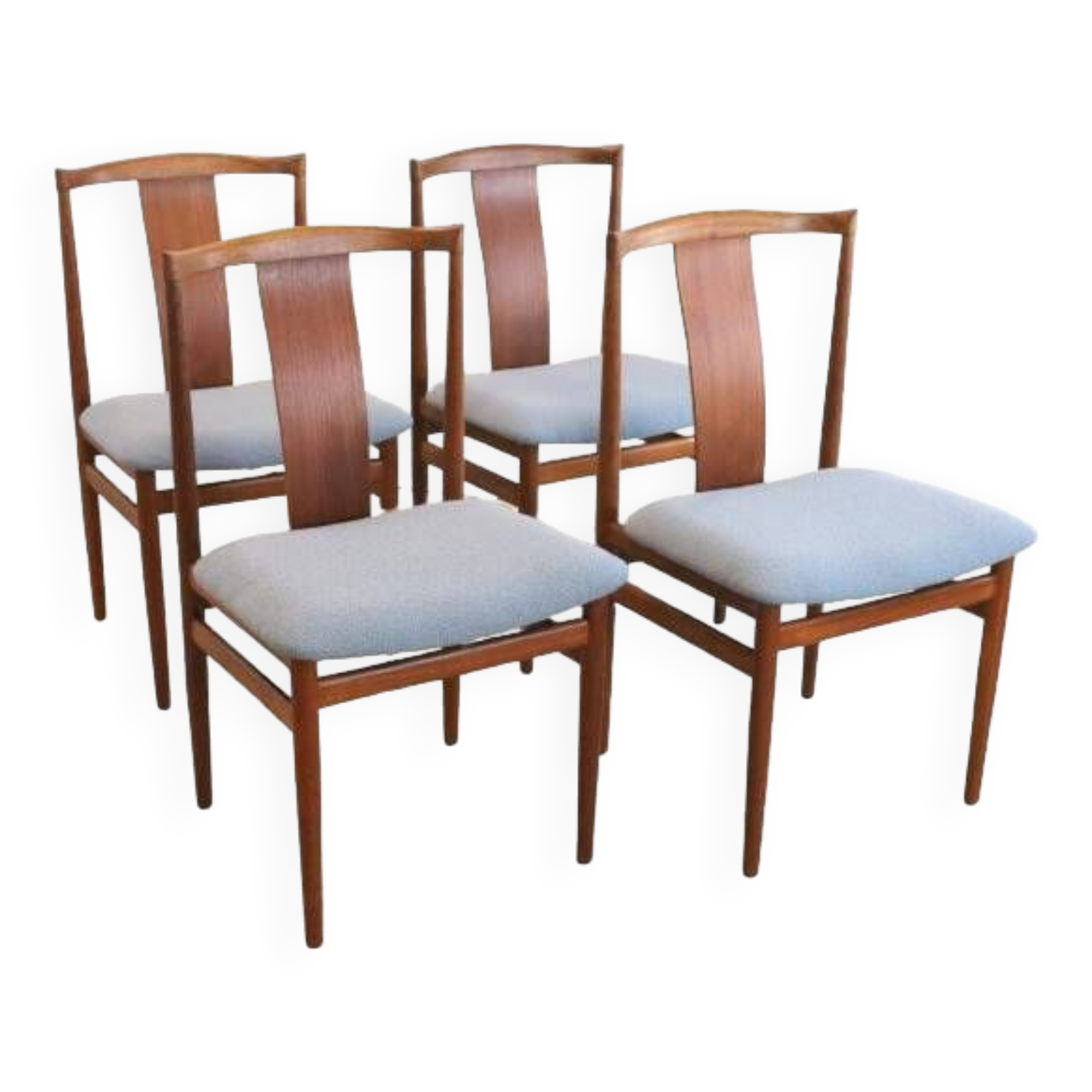 Set van 4 Henning Sørensen voor Danex eetkamerstoelen 'Vordingborg'