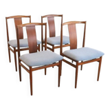 Set van 4 Henning Sørensen voor Danex eetkamerstoelen 'Vordingborg'