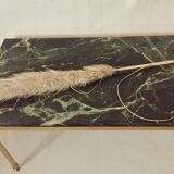 Green marble and gilded brass coffee table
