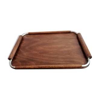 Plateau en bois et métal, 1950