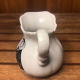 Ancien pichet lait pierrot dessin tristan porcelaine blanc 1980 vintage