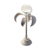 Palm lamppost in opaline and white metal