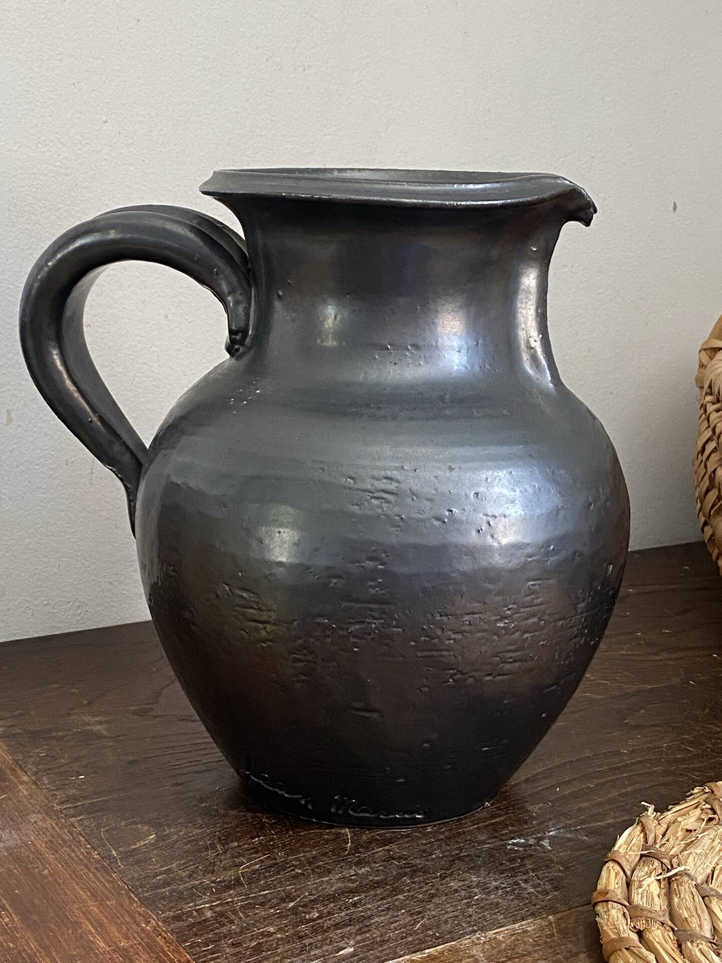 Large ceramic pitcher, Jean Marais