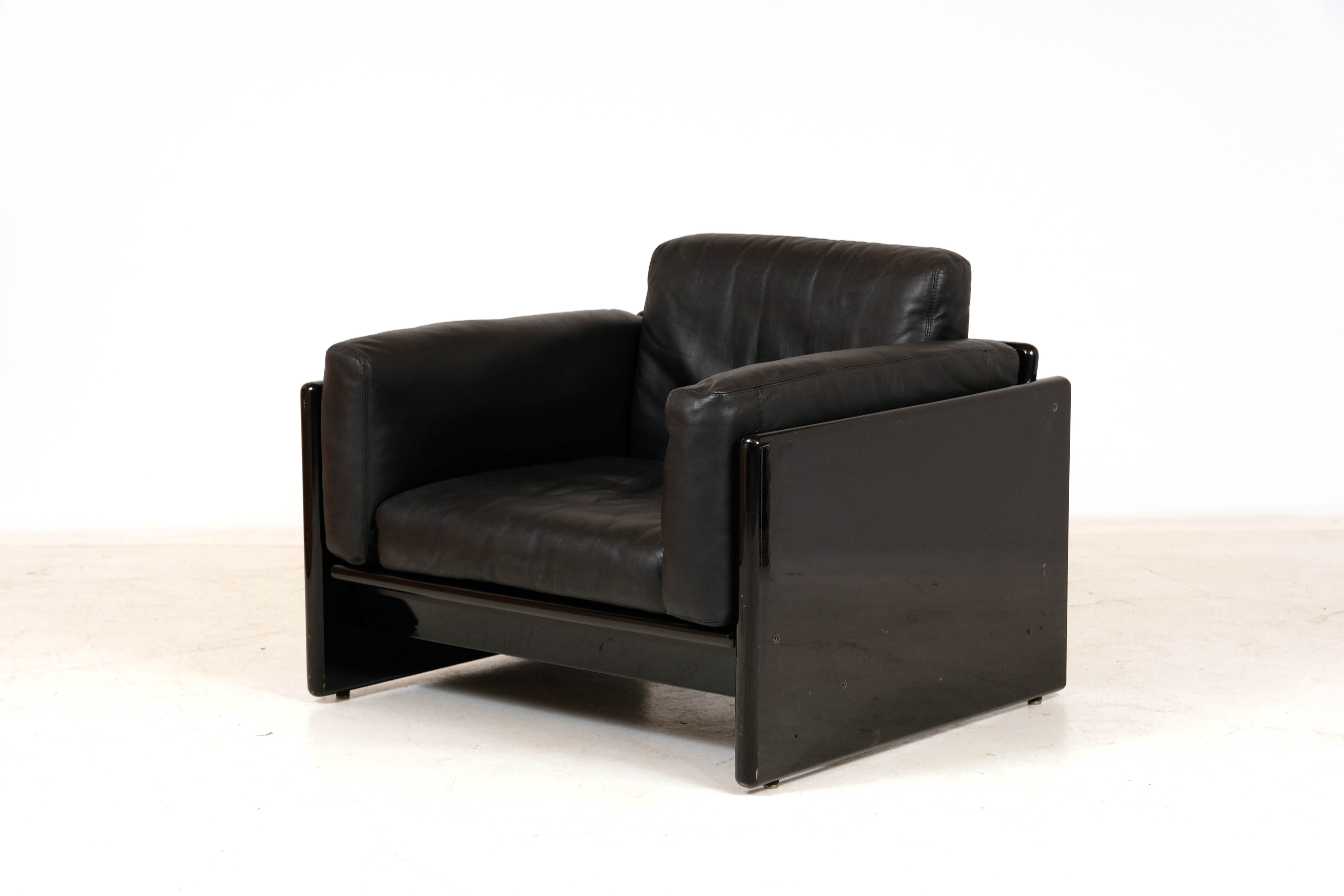 Leather armchair by Dino Gavina for Studio Simon, 1970s