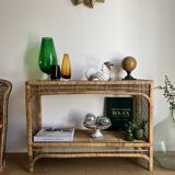 Console en buri dans le style fauteuil emmanuelle