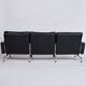 PK31 sofa - 3-seater - black leather - Poul Kjærholm - E. Kold Christensen - 1960s