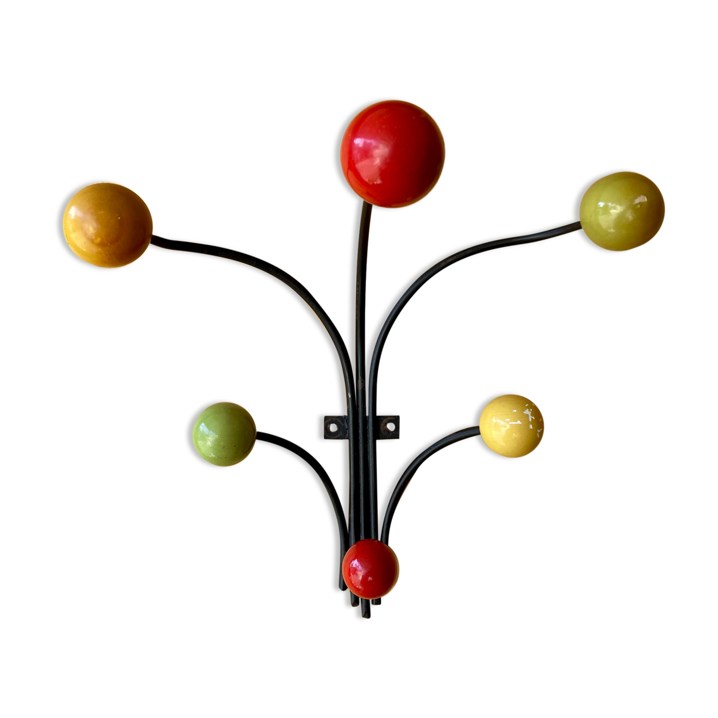 Coat rack wooden balls