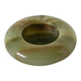 Vide-poche en onyx, forme ronde, vert, design, 1970 - 10 x 10 cm